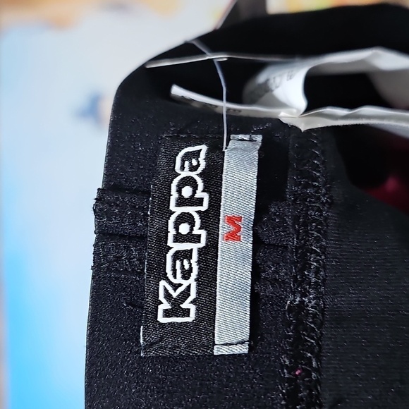 Kappa Black and Pink Striped Leggings Size Medium New - Picture 4 of 9